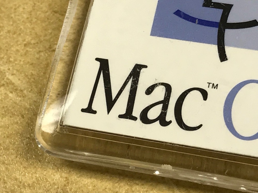 GIFT IDEA - Coolest Apple Keychain Ever ____ Apple Computer Rainbow Logo. RARE