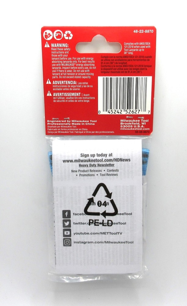 Milwaukee Tool 48-22-8870 5 Pc. 2 Lb. D-Ring Web Attachment