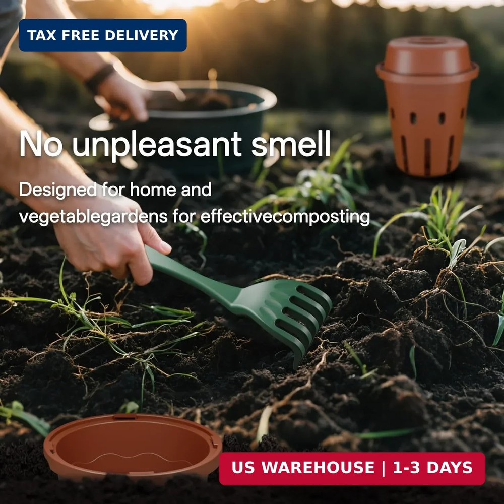 Underground Worm Composting Bin, Outdoor Mini Inground Worm Composter for Beginn