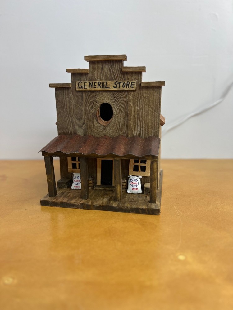 Handcrafted Cedar General Store Birdhouse