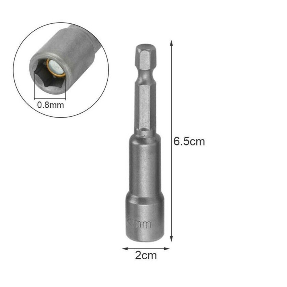 5Pcs Chrome Vanadium Steel Screwdriver Drill Bit Nut Setter Roofing Cladding
