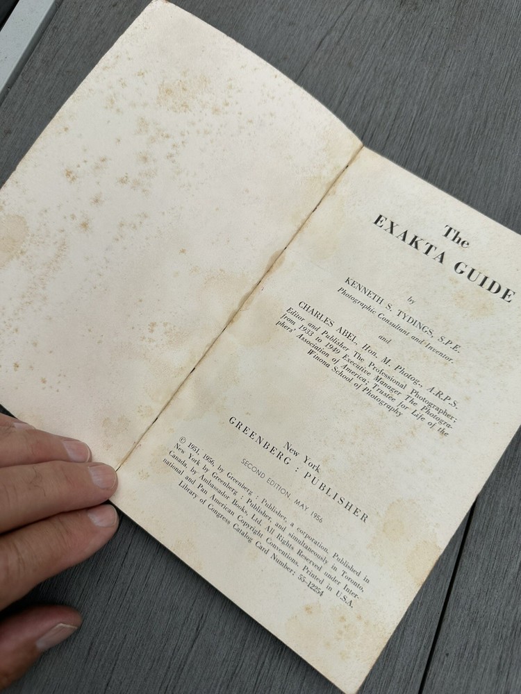 Vintage EXAKTA Camera Guide Dated 1956