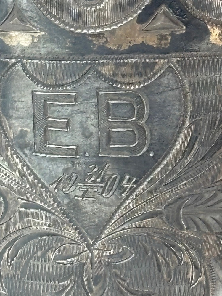 1872 Russian Cup 84 Silver Stamp Hallmarked Monogrammed EB & Dated 1904