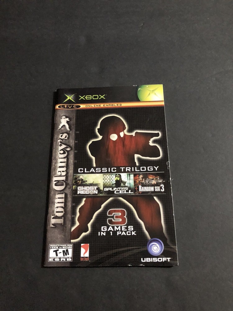 tom clancy classic trilogy xbox Manual Only