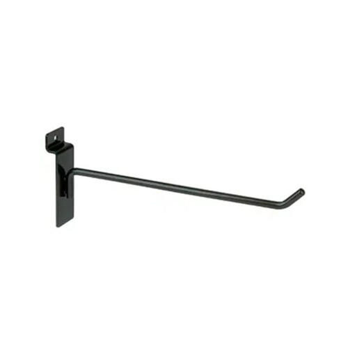 8" Slatwall Black Peg Hooks Slat Wall Retail Display