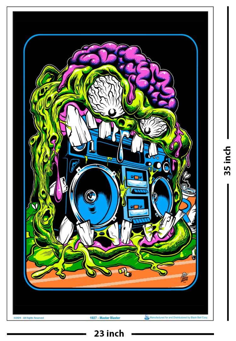 Master Blaster by Dirty Donny Blacklight Poster 23" x 35"