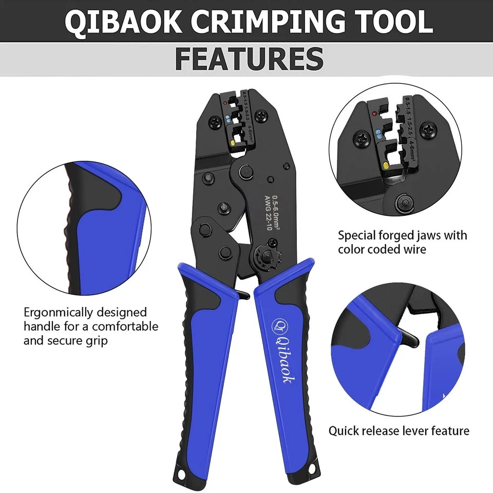 Wire Terminals Crimping Tool Kit with 800 PCS Wire Connectors