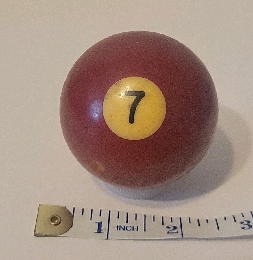 Vintage No. 7 Solid Red Pool Ball Billiard 2" Replacement (F)