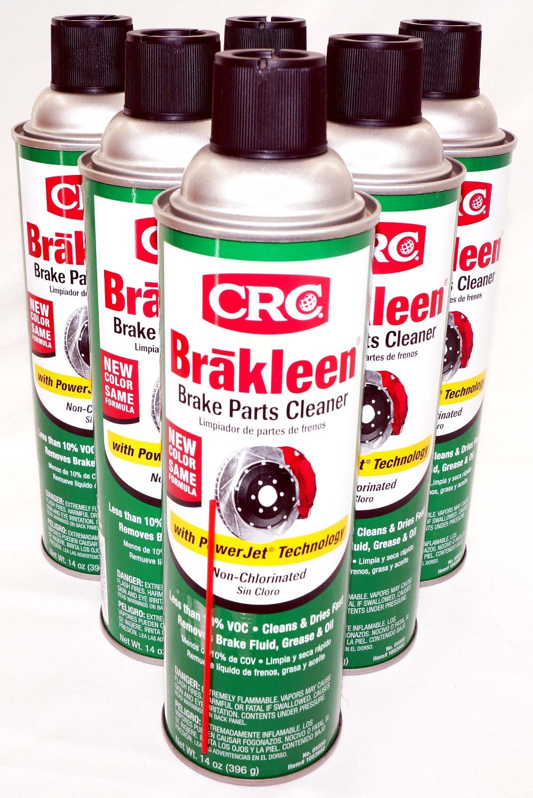 CRC Brakleen Brake Parts Cleaner 14oz w/ PowerJet Technology Spray 05050 6 Pack