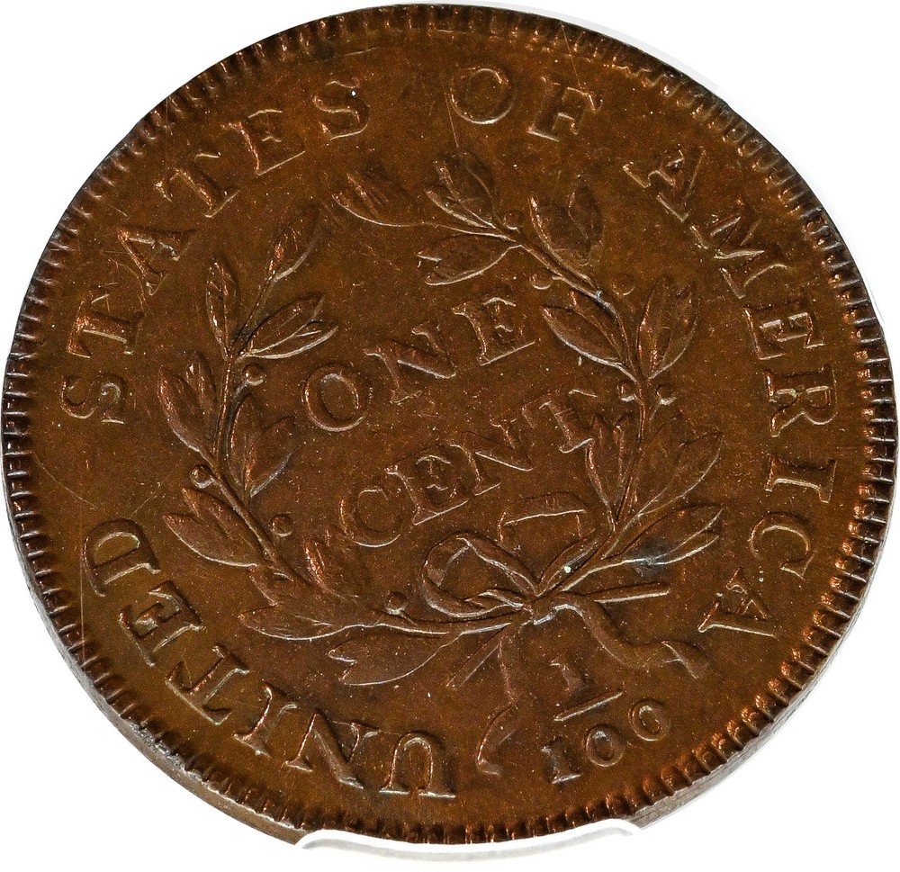 1798 DRAPED BUST 1C PCGS MS 63 BN