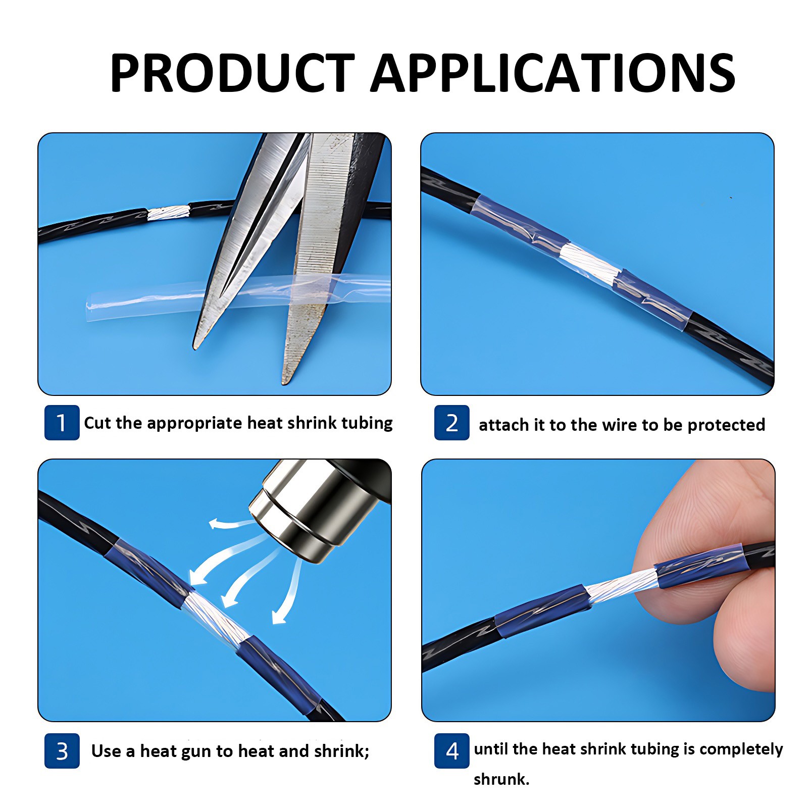Clear PTFE 4:1 Heat Shrink Tubing 260°C HIGH TEMP Tube Preservative Sleeving