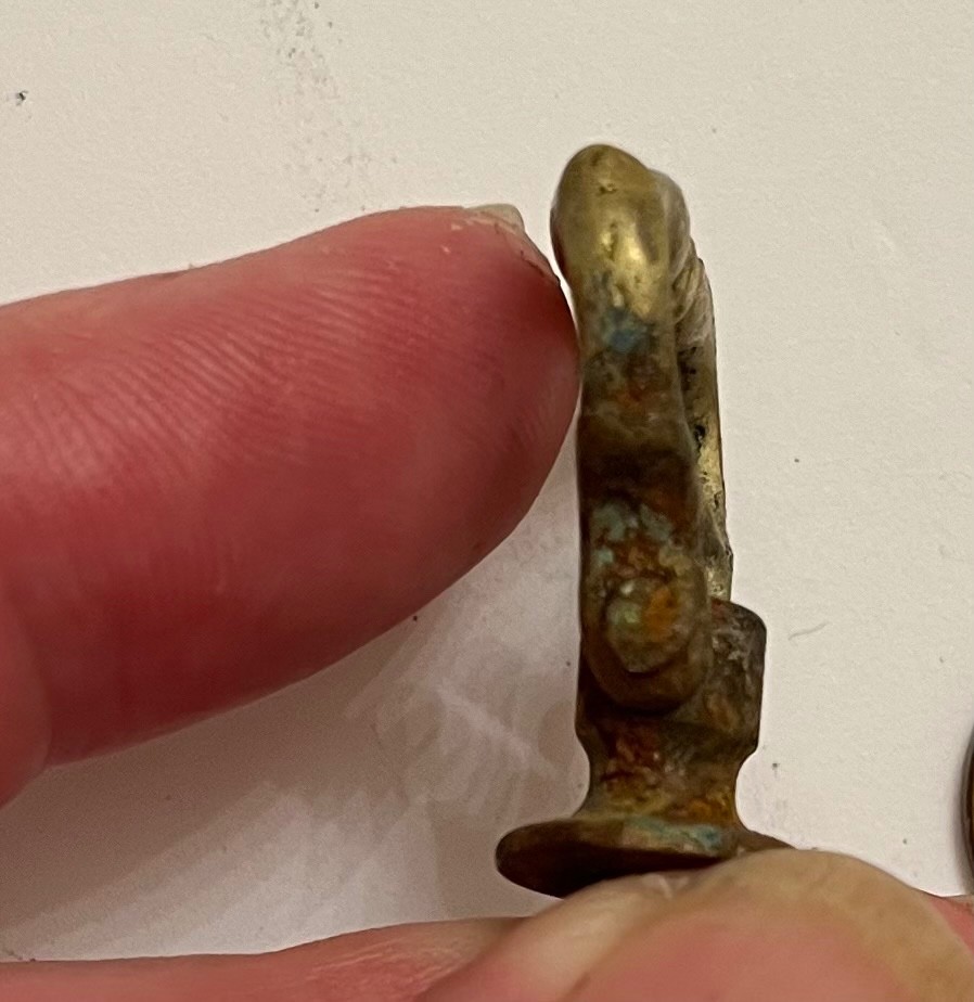 (8) - 18th Queen Ann, William & Mary, Chippend Pulls / Knobs - untouched surf