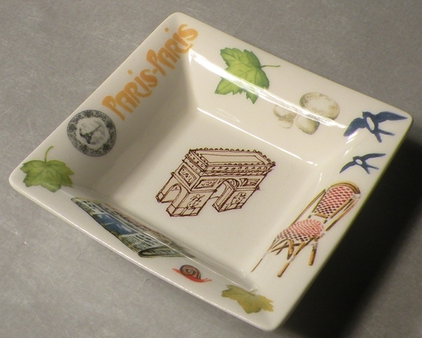 NEW Small Square Candy Tray, Paris-Paris  Pattern GIEN