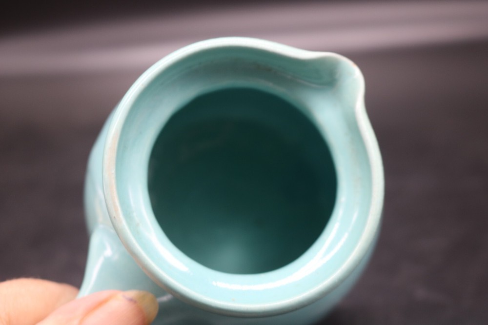 Small Pottery Pitcher-Drip Glaze-Turquoise