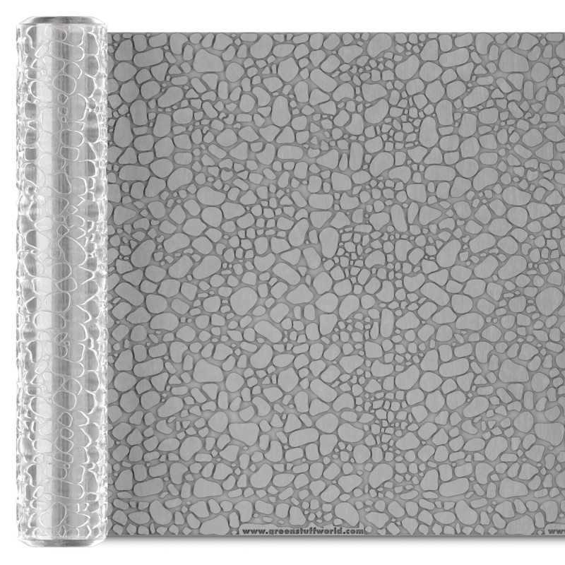 GSW Putty/Clay Textured Rolling Pin #Small Cobblestone (1/35, 1/43, 1/48, 1/76)