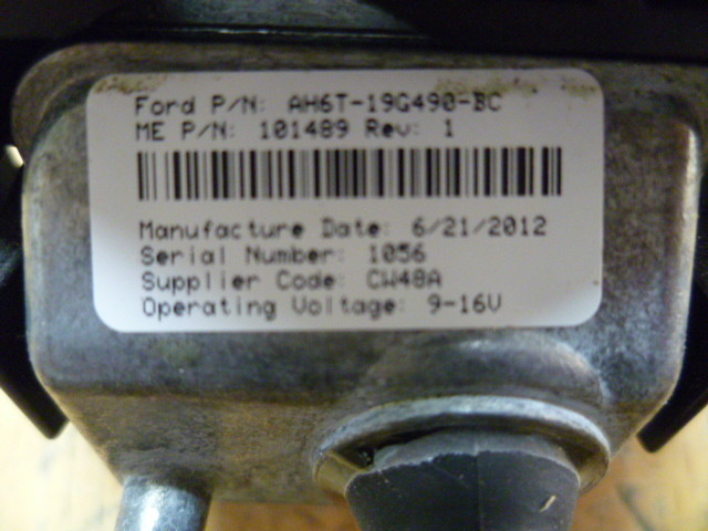 2012 LINCOLN MKS REAR CAMERA/PROJECTOR CAMERA DECKLID