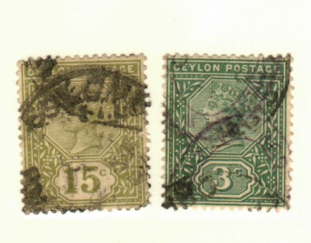 Ceylon #133, 136 used