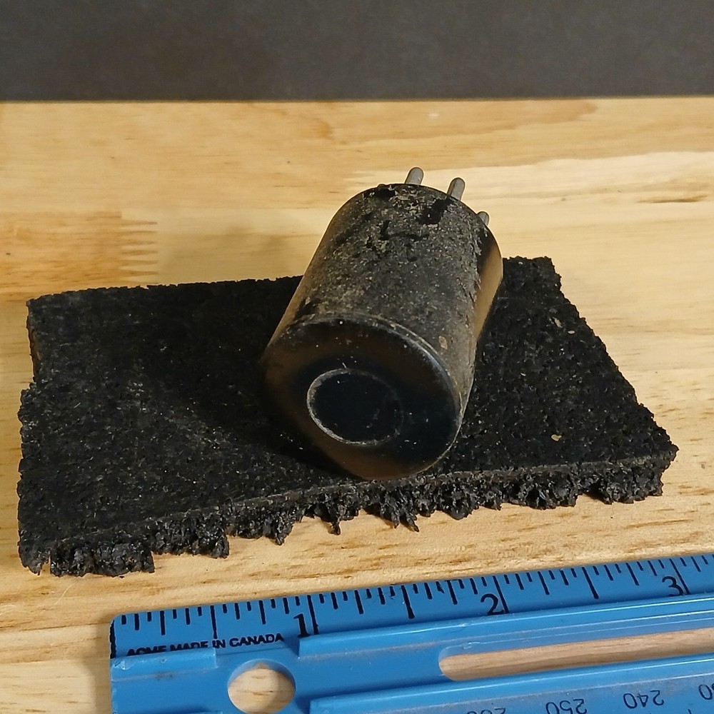 1960's Unbranded Black Round Plug In Input Transformer