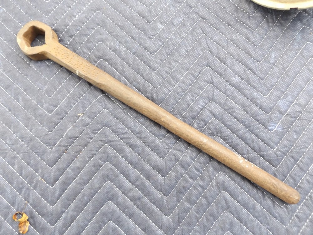 Vintage  Fire Hydrant Wrench  === FIVE FLAT HEX === HAND FORGED == STEAMPUNK