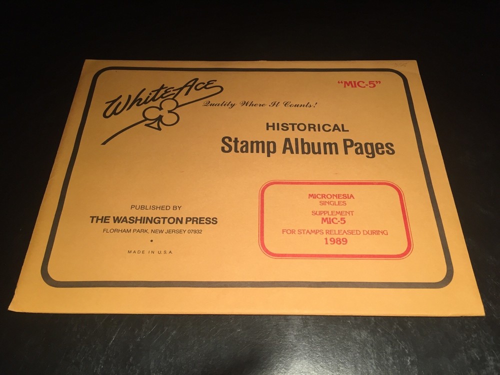 New White Ace Stamp Album Supplement Pages Micronesia - MIC-5 - 1989