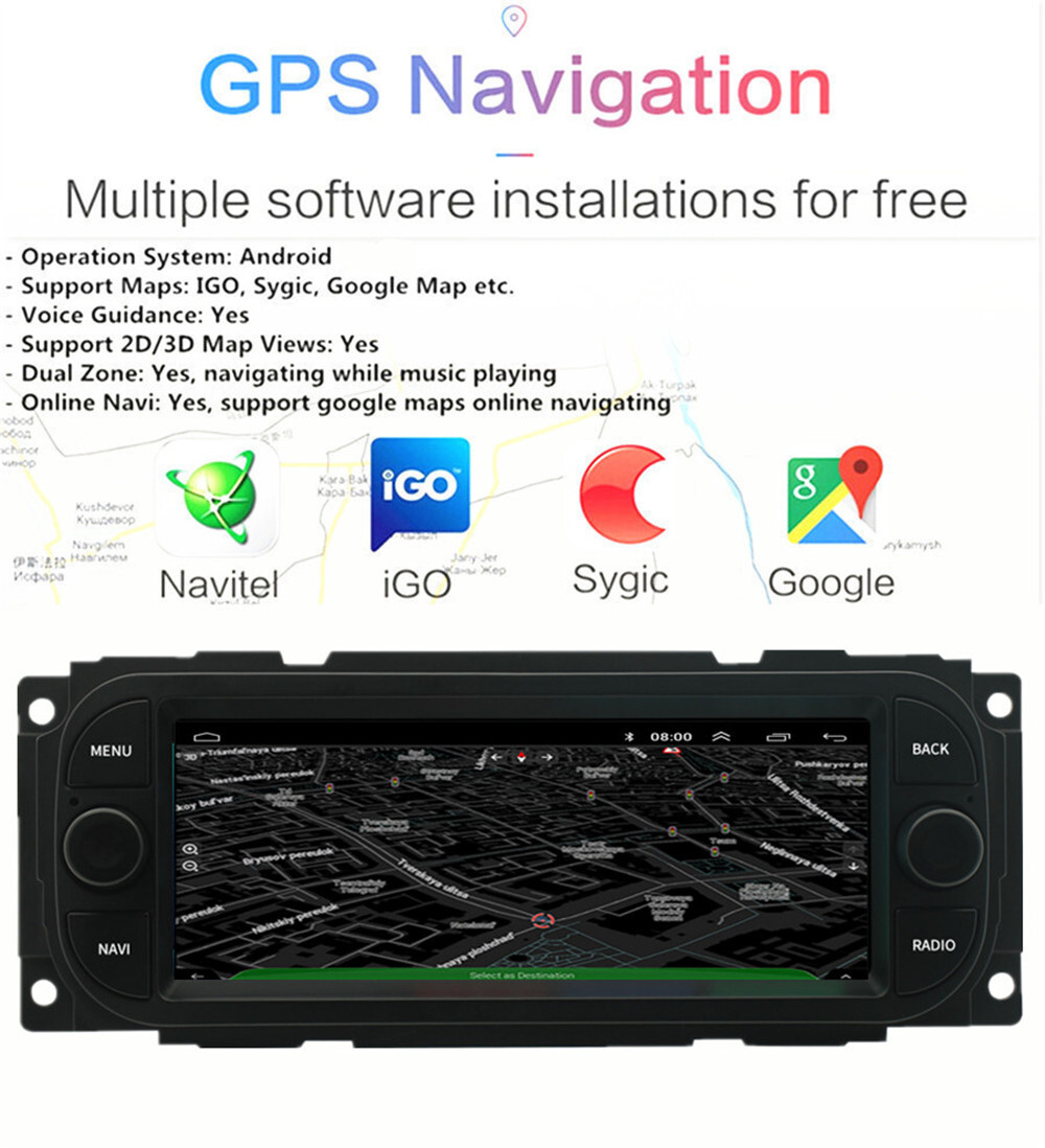 Touch Screen Car Radio Player BT SWC W/Cam Fit For Chrysler PT Cruiser 2000-2006