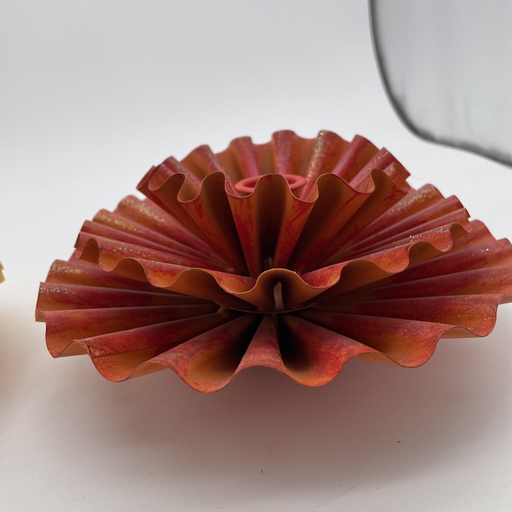 Zinnia Colorful Metal Candlestick Holders