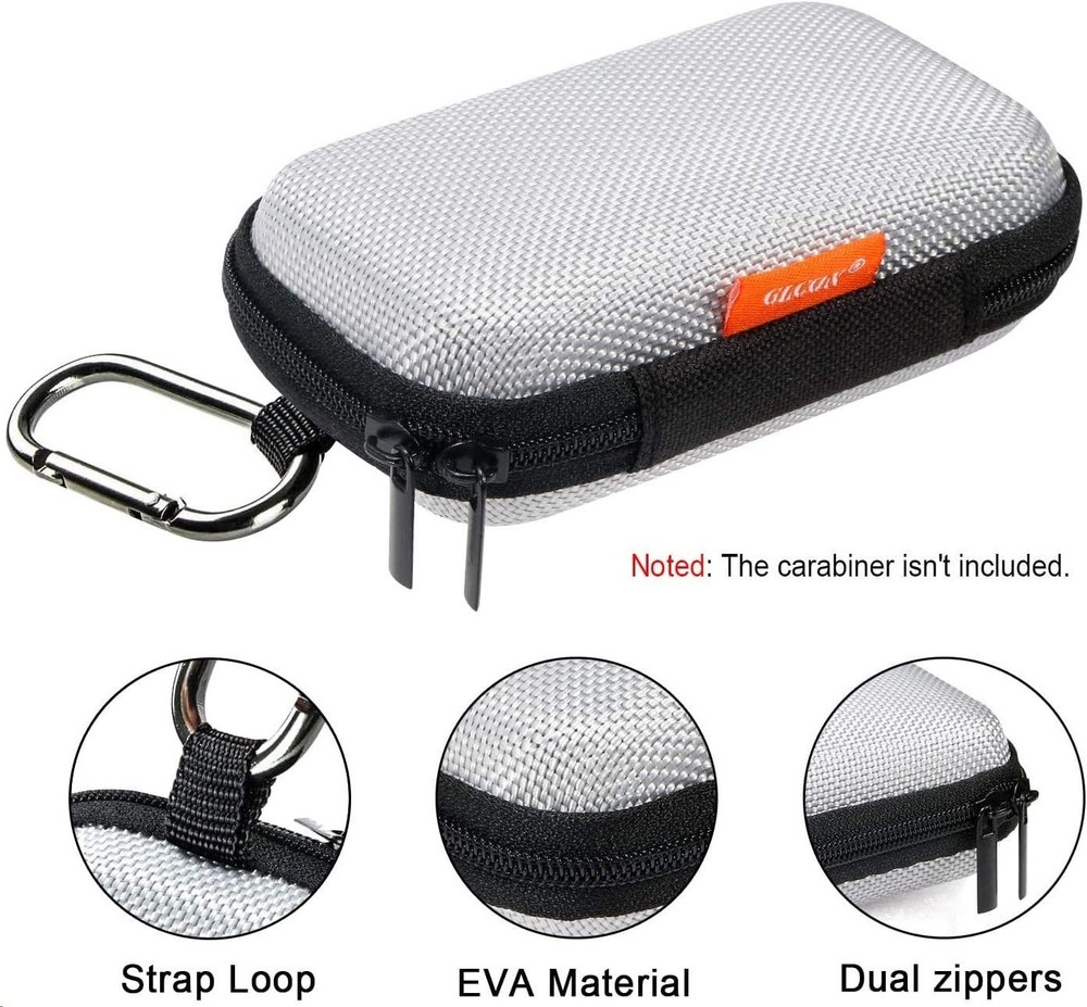 GLCON Small EVA Electronic Carrying Case - Hard Shell Protection Silver