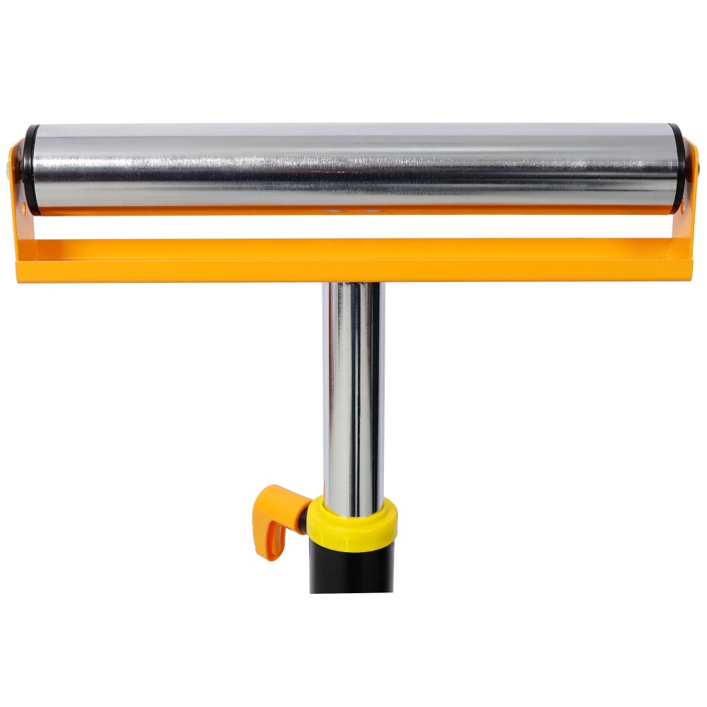 Heavy-Duty Adjustable Single Roller Stand,Material Support Stand, Yellow & Black