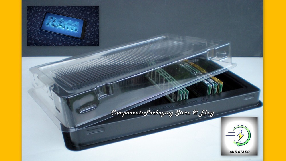 DRAM Long DIMM Packaging Box Container 50 slots for PC Server 5 - Fits 250 - New