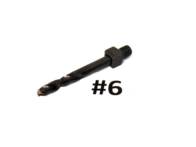 USA Made Long #6 (.2040) Cobalt Threaded Drill Bit 1/4-28