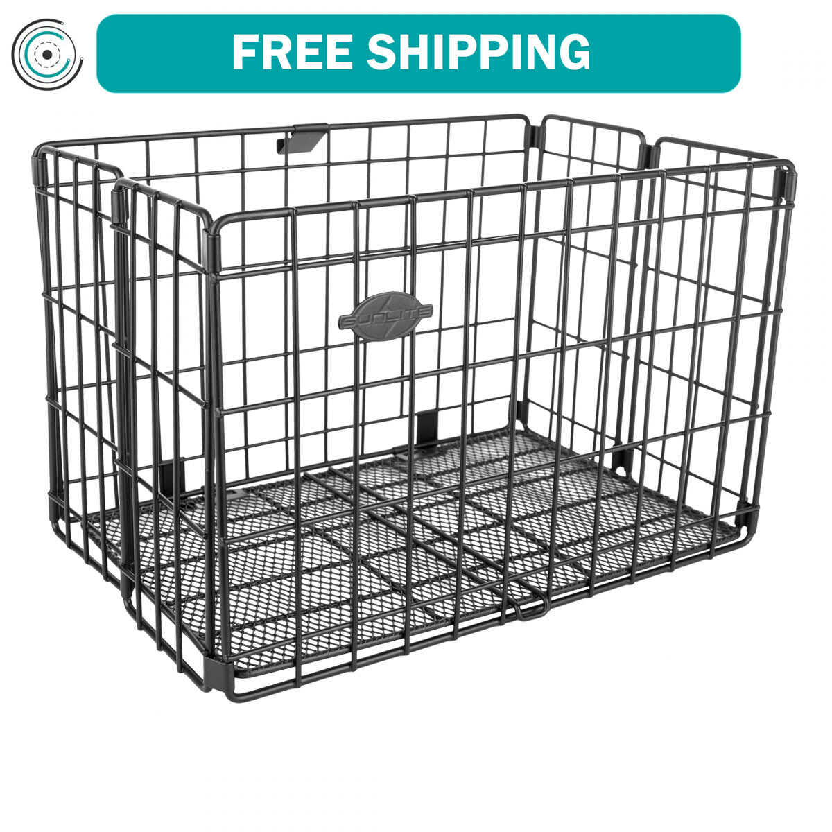 Sunlite Folding Basket Black Steel 13x8.62x8.62`