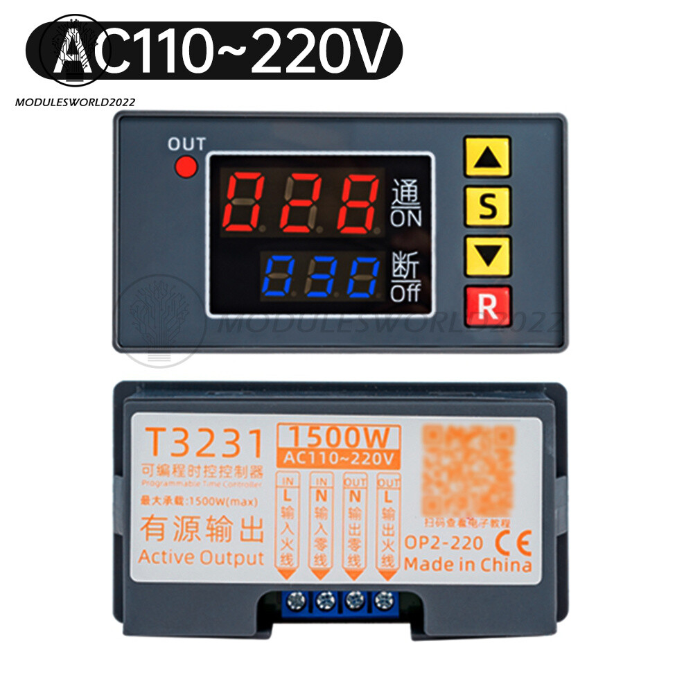 T3231 Programmable Digital Time Delay Relay Dual Display Timer Control Switch