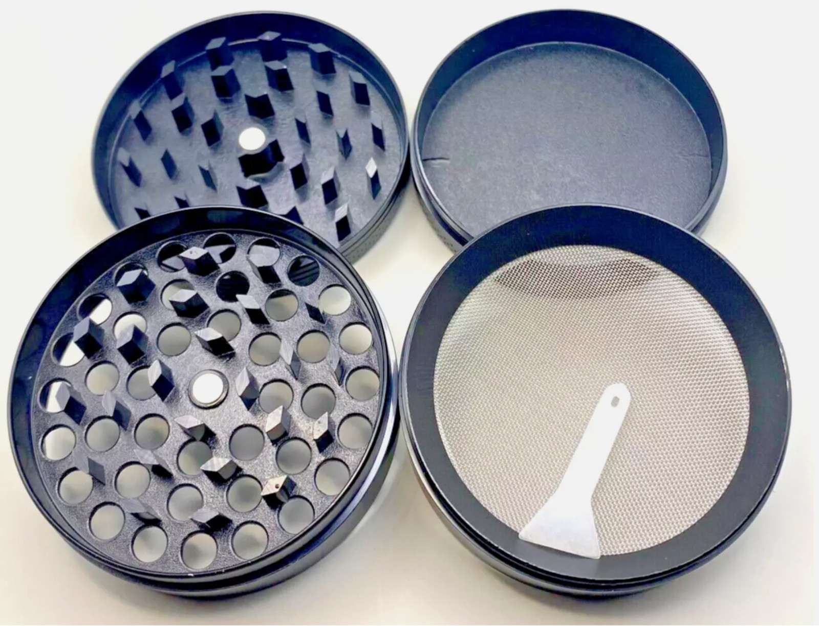 2.5" 63mm Tobacco CBD Grinder Spice Large Alloy Smoke Crusher 4 Pieces Metal