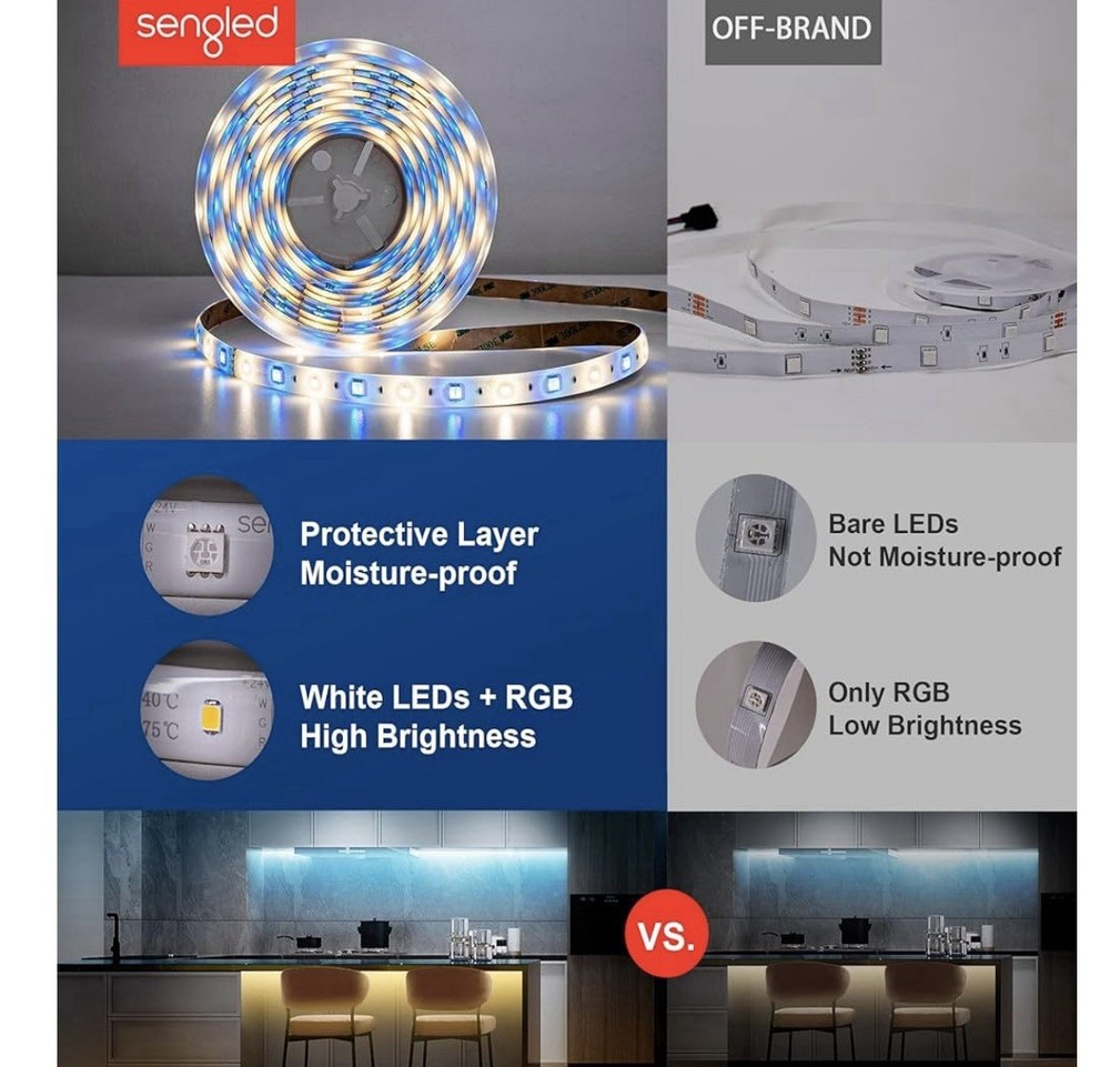 Sengled Zigbee Smart LED Strip Lights Starter Kit Include 16.4ft Smart Light ...