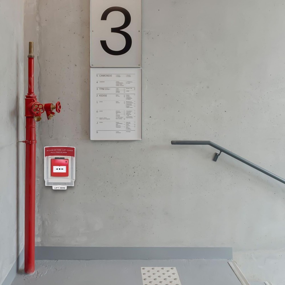 Fire Alarm Cover– Protective Clear Polycarbonate Shield for Wall Fire...