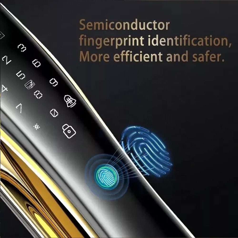 Digital Door Lock 3D Face Recognition Camera FIngerprint Keyless Safety Tool
