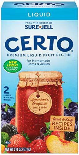 Sure Jell Certo Premium Liquid Fruit Pectin Net Wt. 6 Fl. Oz. (Box of 2 Pouches)