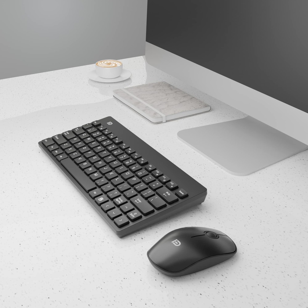 Small Wireless Keyboard & Mouse Set Portable for Laptop PC