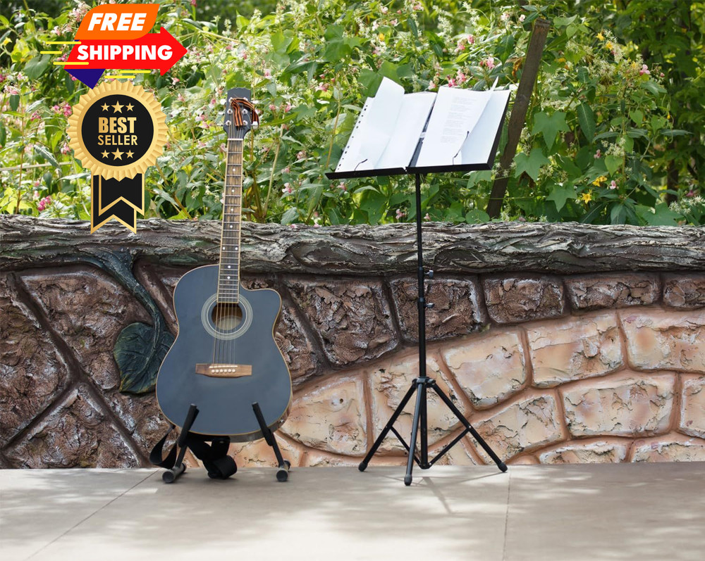 Sheet Music Stand, 1/2/3 Pack Adjustable Standard Version, 1 pack black