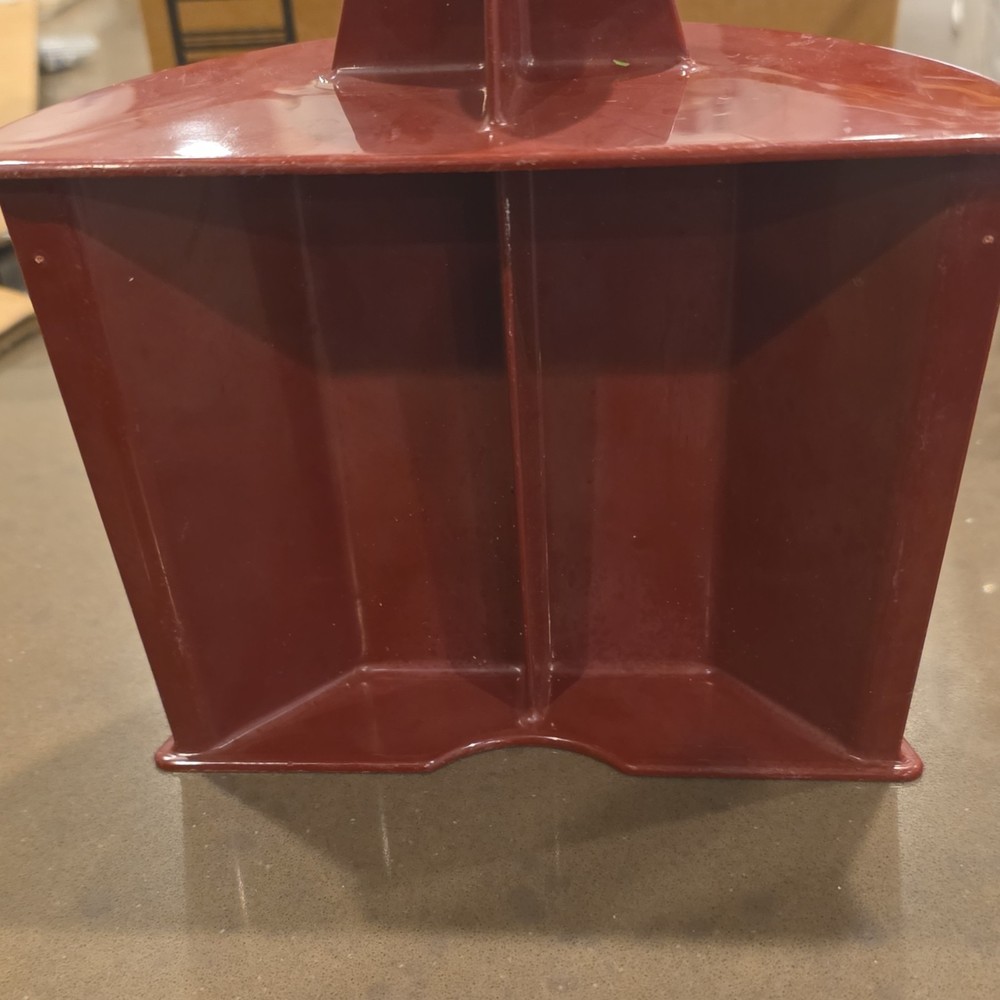 Red Plastic Commercial Food Processor Pusher Chute Dispenser Accessory Part