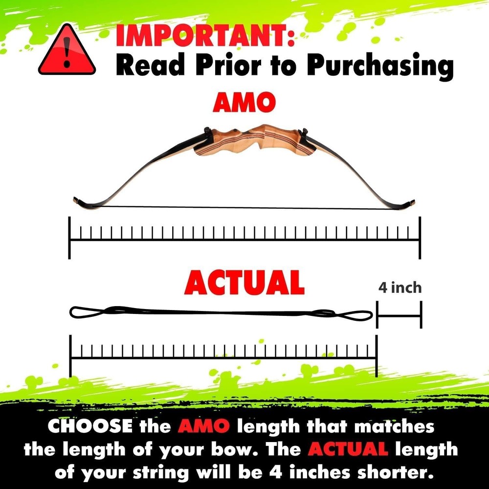 Dacron Bow String Replacement for Archery Recurve Traditional & Longbow Bows ...