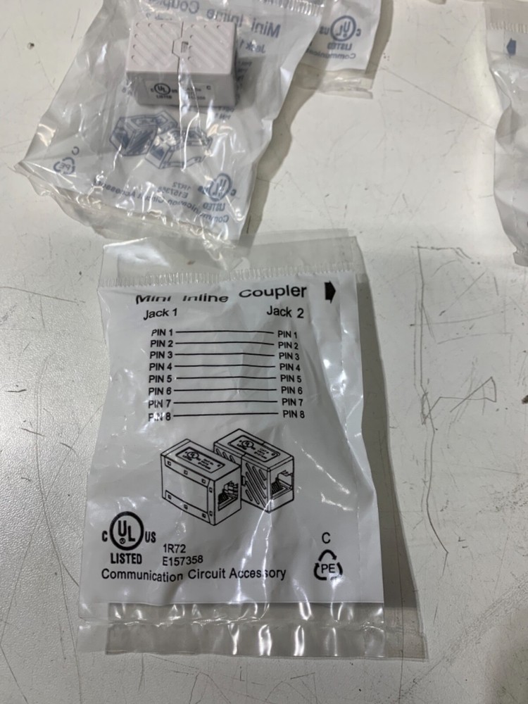 5 UL Listed Ethernet Mini Inline Coupler CAT.5e 1R72 E157358