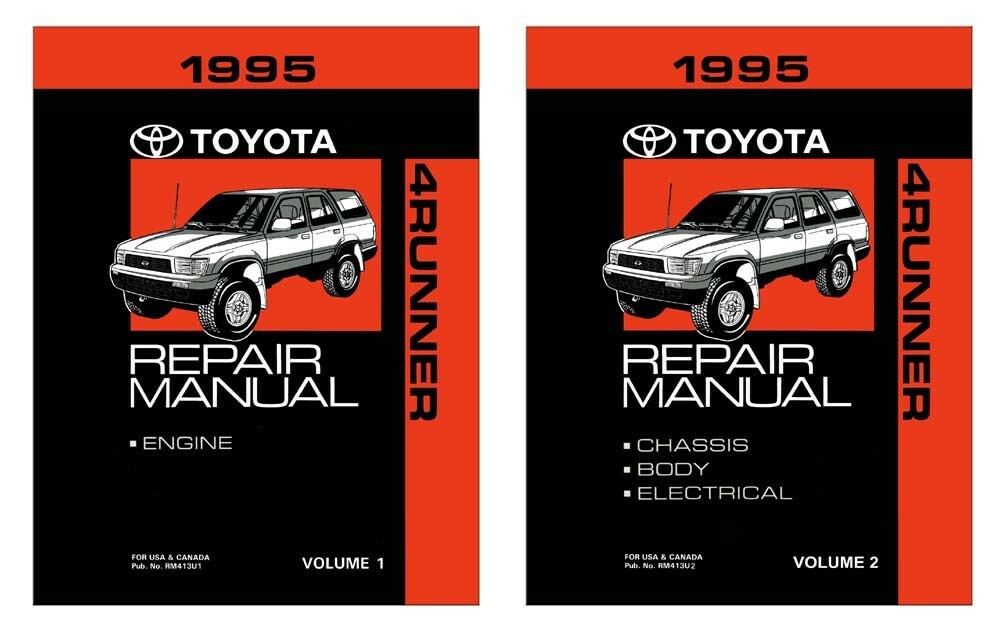 1995 Toyota 4-Runner Shop Service Repair Manual Book Engine Drivetrain OEM
