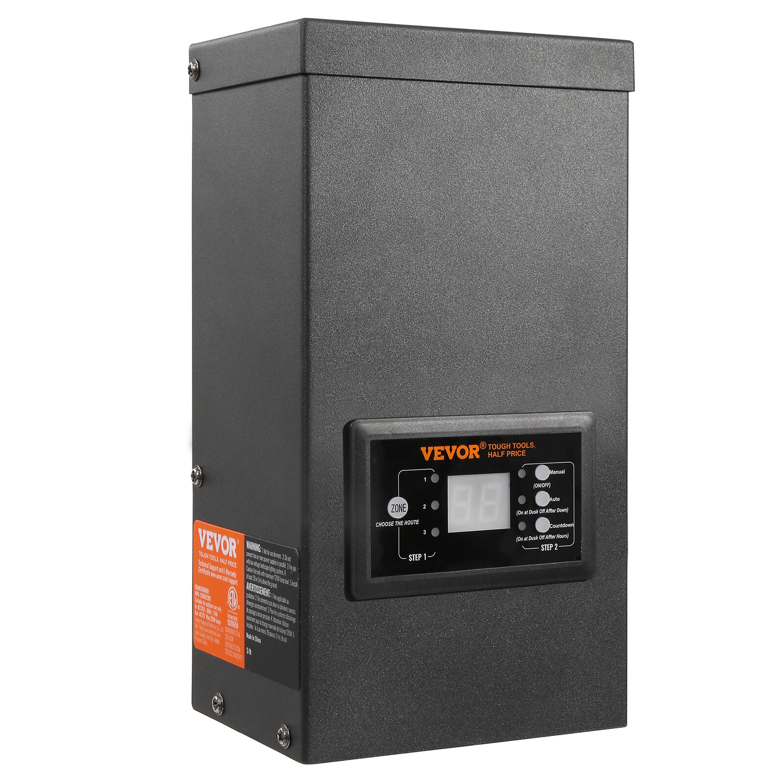 VEVOR 300W Low Voltage Landscape Transformer with Timer and Photocell Sensor