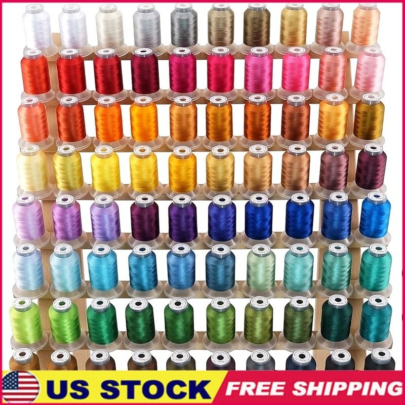 Embroidery Machine Thread 78 Assorted Colors 40WT 500M High Strength Polyester