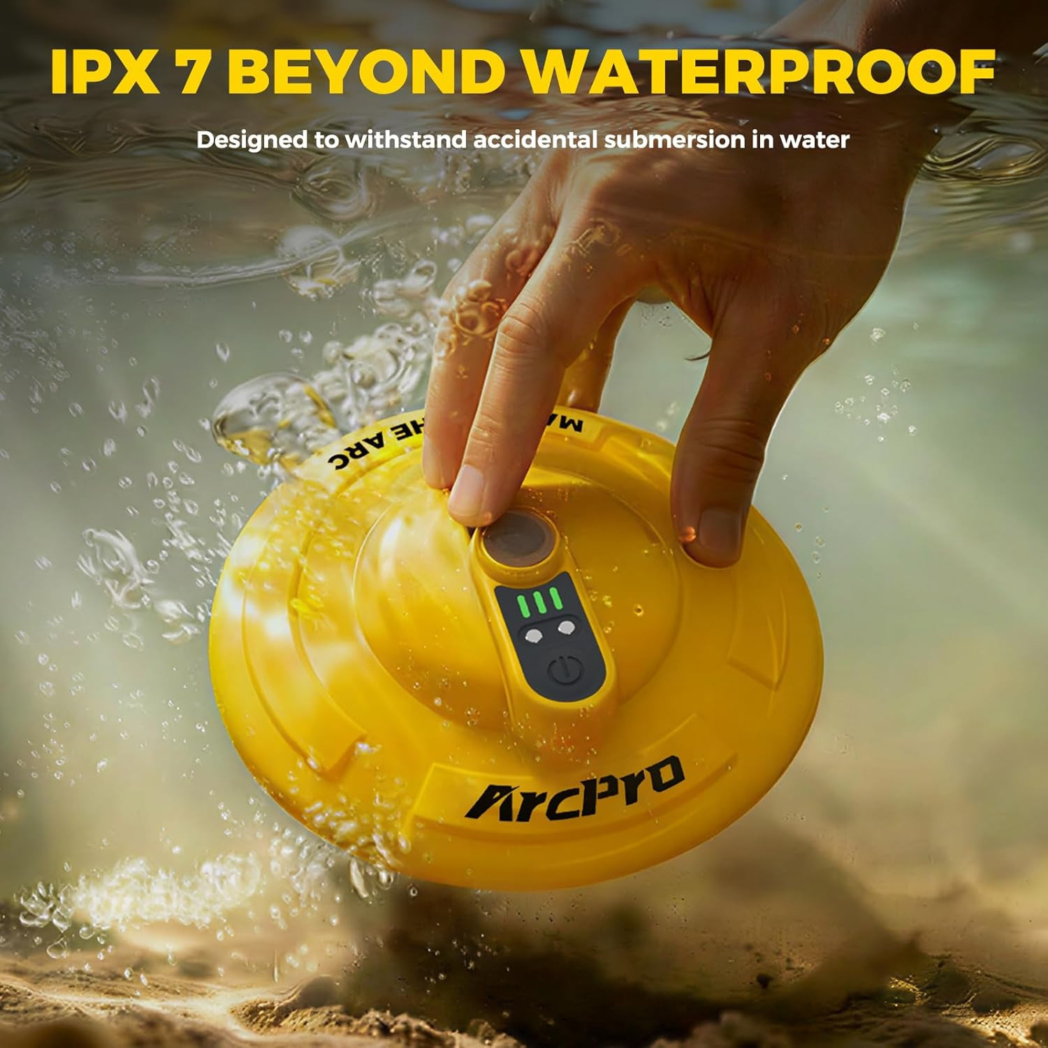 Floating & Rechargeable Bait Bucket Aerator, IPX7 Waterproof with Magnetic Charg
