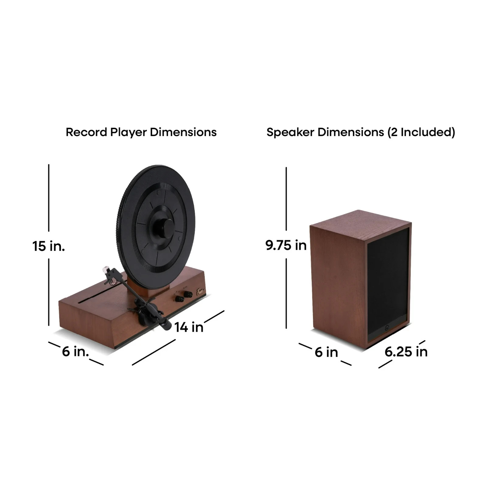 Fuse Audio GLD Vertical Record Player with Speakers *NIB* Black Trim