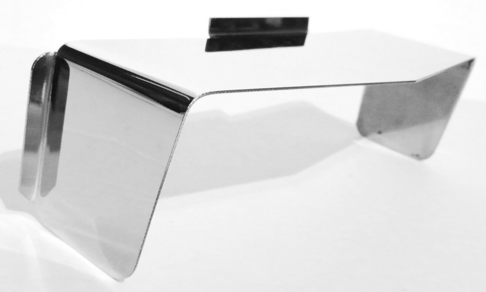 Dual 4” X 6” Rectangular Headlight Visor Pointed Stainless Steel GG#92490 Each