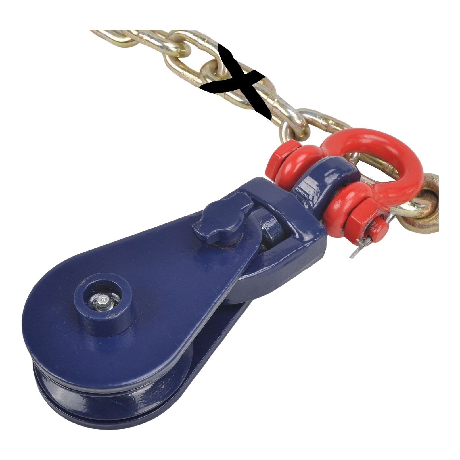 2 Ton 3" Snatch Block w/ Shackle & 2' Tow Chain Carrier Cable Anchor Wrecker Car