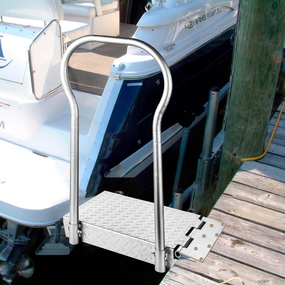 Boat Boarding Platform,Foldable Dock Boarding Platform W/ Handle 500LBS Capacity